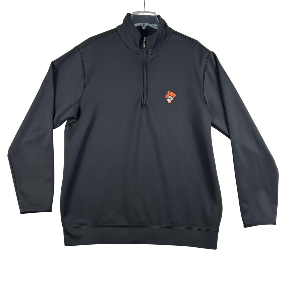 Oklahoma State Cowboys Sweatshirt Mens XL NCAA Football Antigua Quarter Zip